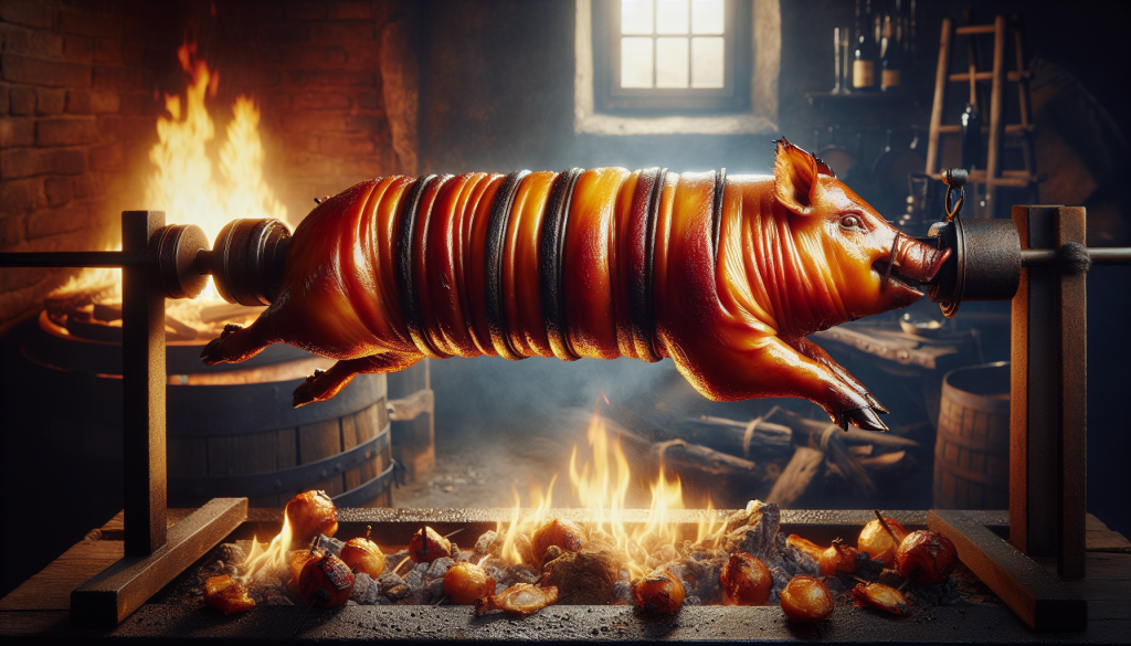 cochon de lait a la broche