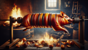 cochon de lait a la broche