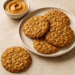 cookies flocons d avoine beurre de cacahuète 3 ingrédients​