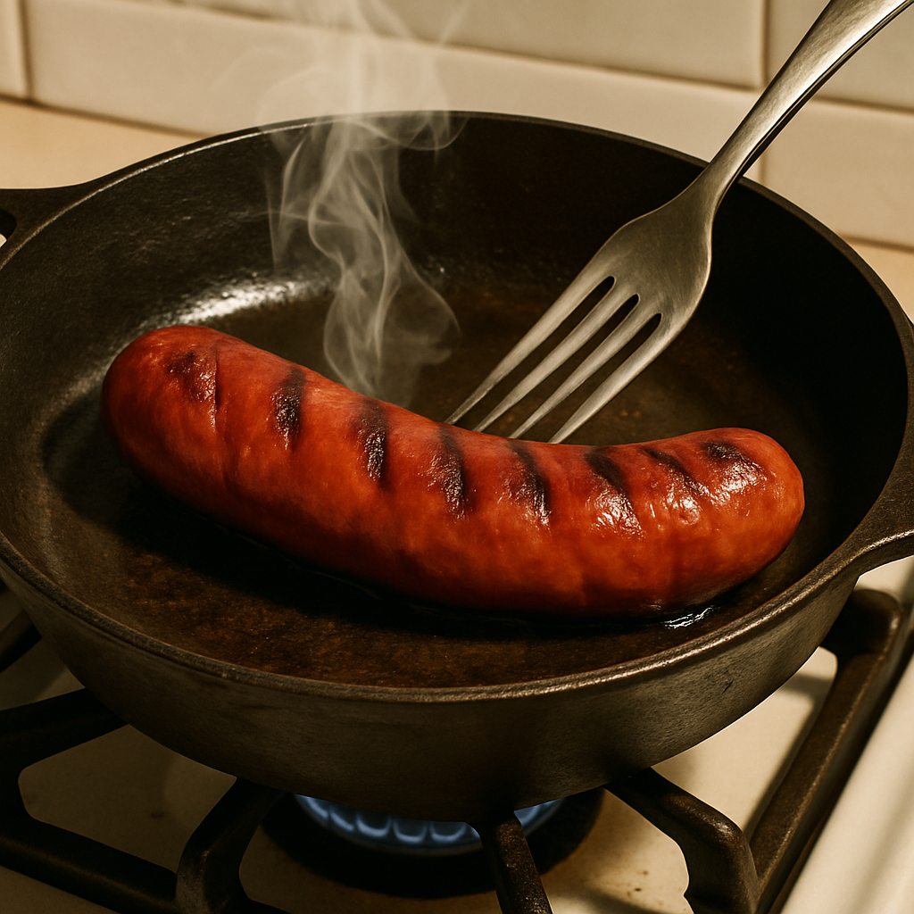 cuisson saucisse fumée
