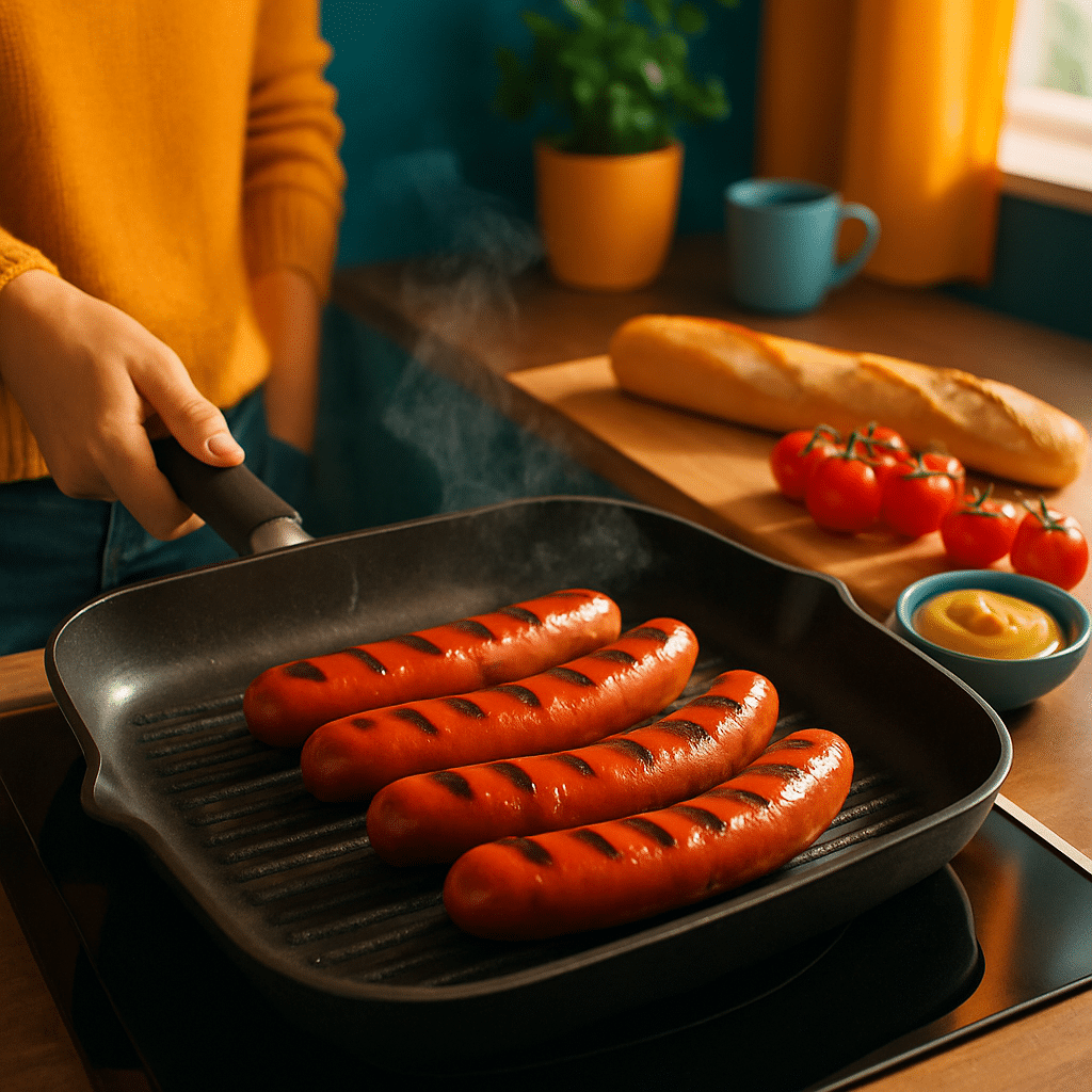 cuisson saucisses fumées
