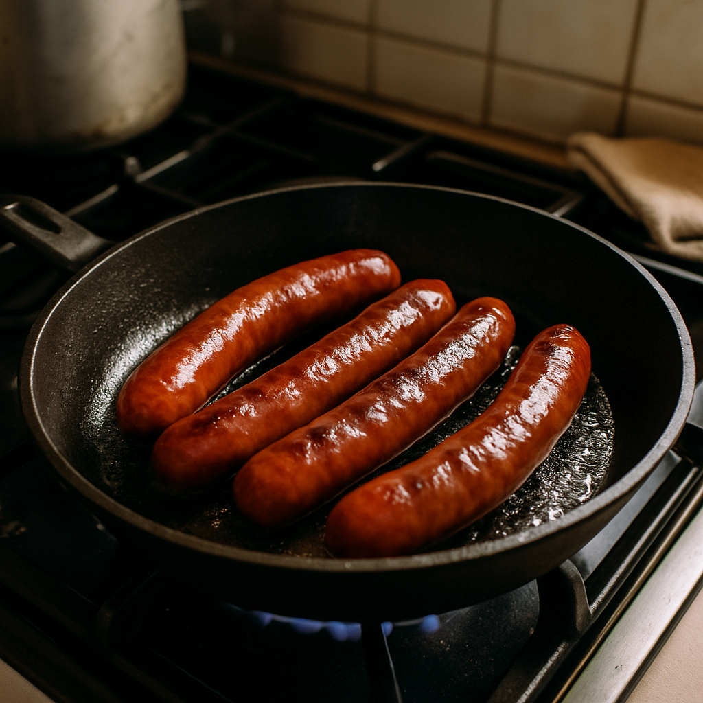 cuisson saucisses fumées