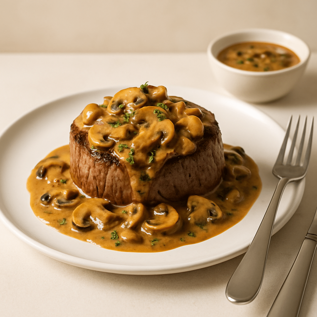 filet mignon sauce forestière