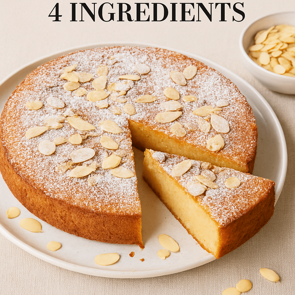 gâteau fondant aux amandes 4 ingrédients​